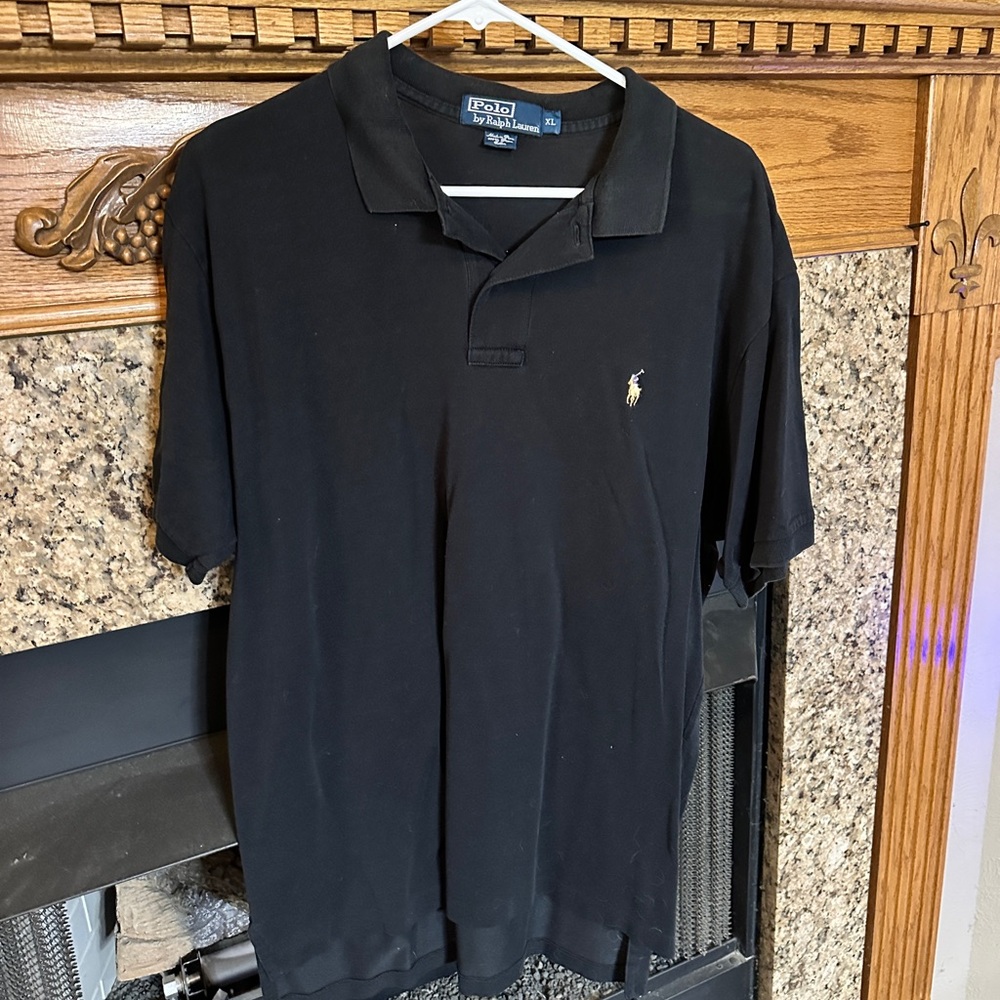 Polo by Ralph Lauren Men's Black Polo Shirt. XL